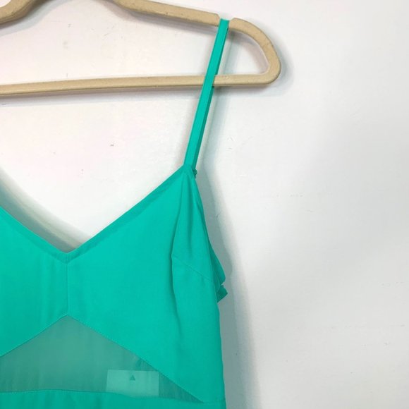 NWT ASOS Mint Green Sleeveless Cami Pleated Midi Dress Sz 8 - Picture 3 of 14